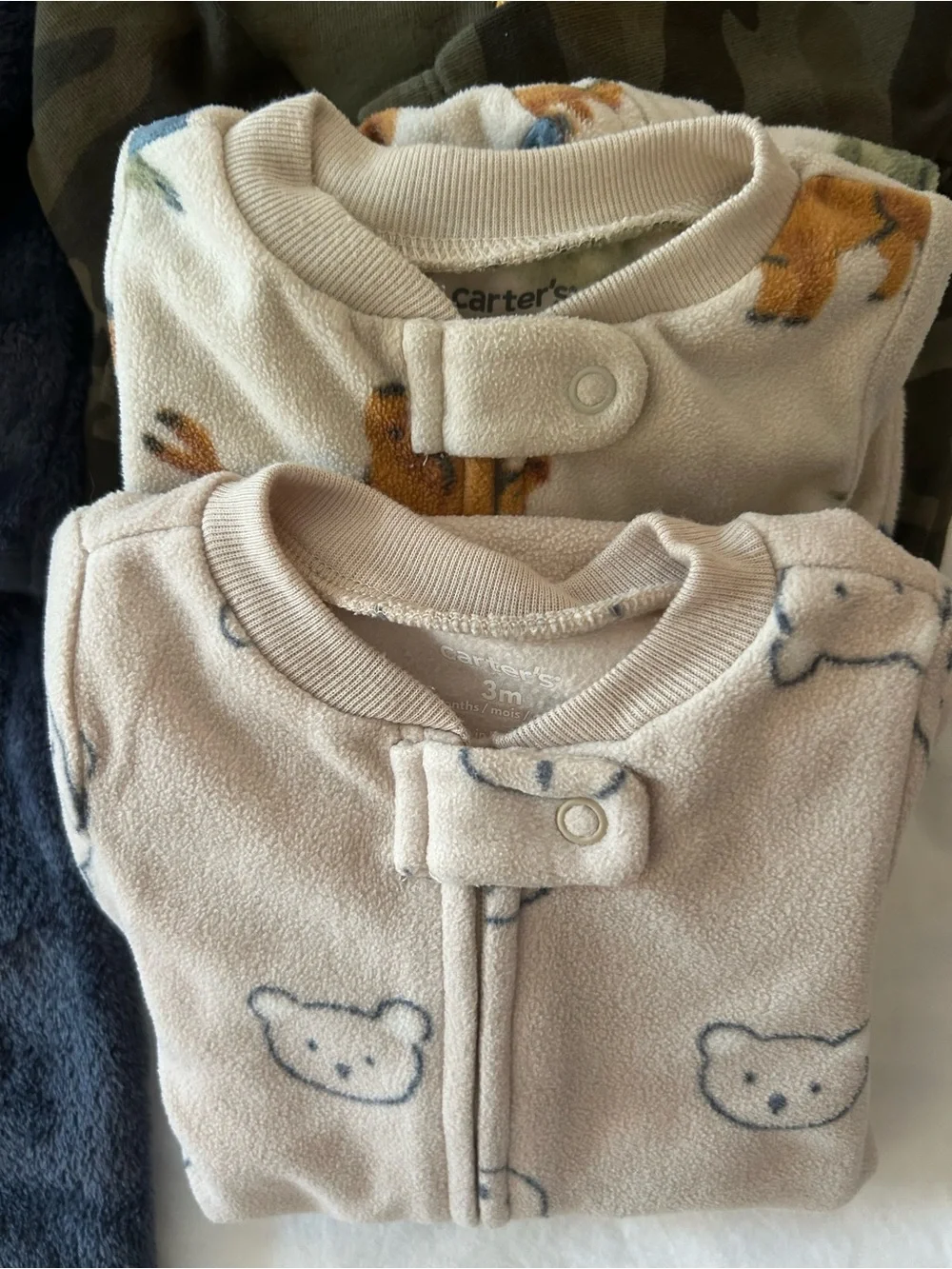 Bundle of 8 Carter’s Baby Boy 3M Clothes Hoodies and Pajamas